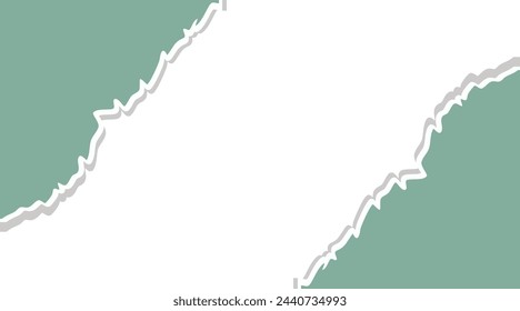 Tear off half a sheet of retro colored paper from the bottom. Vector template paper design.