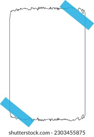 Tear paper background sticky notes illustration