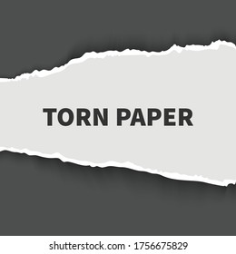 Tear paper piece for web banner, template, mock up