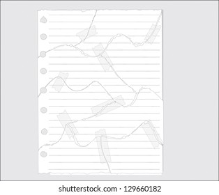 Tear paper Vector Illustration.