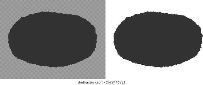 Paquete negro de piezas de hoja de rasgado. Vector dibujado a mano Formas de borde geométrico. Piezas de papel realistas para el diseño de carteles, tarjetas, Diseño web, collages. Vector dibujado a mano Formas geométricas. Fácil de reutilizar.