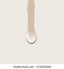 Tear, weeping on the white sheet, a concept of sadness and suffering. Vector background with teardrop
