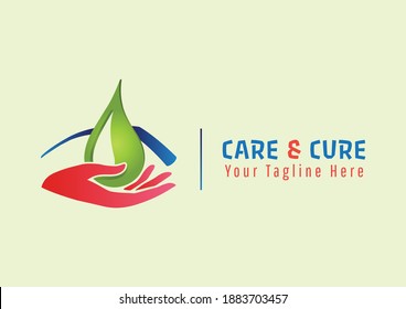 Tear Wiping Hand Of Care Logo For Healing Business 