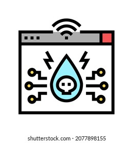 teardrop attack color icon vector. teardrop attack sign. isolated symbol illustration