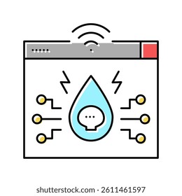 teardrop attack color icon vector. teardrop attack sign. isolated symbol illustration