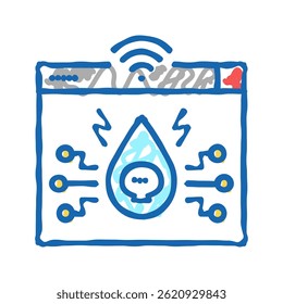 teardrop attack doodle icon sketch vector. teardrop attack sign. isolated symbol illustration