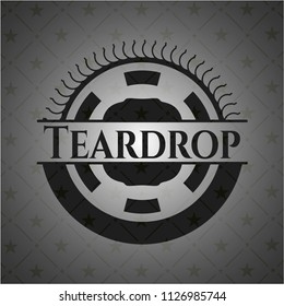 Teardrop black badge
