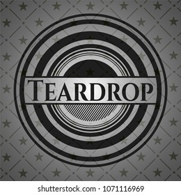 Teardrop dark emblem. Retro