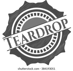 Teardrop drawn in pencil