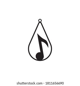 Teardrop earring icon design template vector isolated svg
