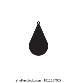 Teardrop earring icon design template vector isolated