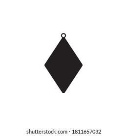 Teardrop earring icon design template vector isolated