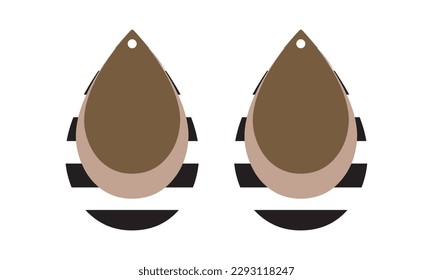 Teardrop Earrings Vector And Clip Art
