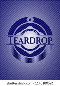 Teardrop emblem with jean high quality background