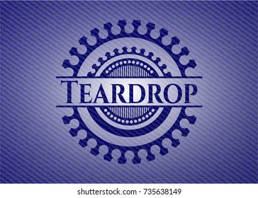 Teardrop emblem with jean high quality background