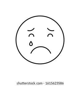 Teardrop falling, Crying, emotions icon. Simple line, outline vector expression of mood icons for ui and ux, website or mobile application