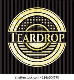 Teardrop gold shiny emblem