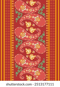 lágrima, indio, ilustración, vintage, flor, textil, textura, sin costuras, étnico, floral, ornamento, rojo, India, marco, diseño abstracto, geométrico, tela, cultura, tradicional, hinduismo, persa, 