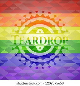 Teardrop lgbt colors emblem 