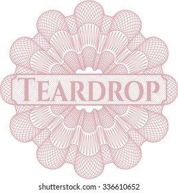 Teardrop money style rosette