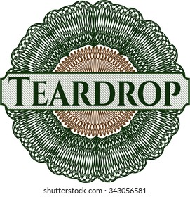Teardrop money style rosette