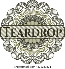 Teardrop money style rosette