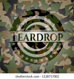 Teardrop on camo texture