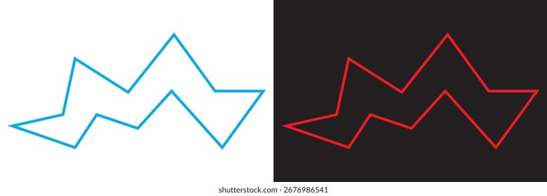 Teardrop outline vector design. Minimalist illustration featuring three teardrop outlines mirrored in negative space, ideal for abstract design and backgrounds. vector illustration

