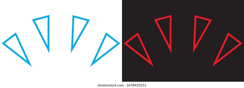 Diseño de Vector de contorno de lágrima. Ilustración minimalista con tres contornos de lágrima reflejados en espacio negativo, ideal para diseño abstracto y fondos. Ilustración vectorial

