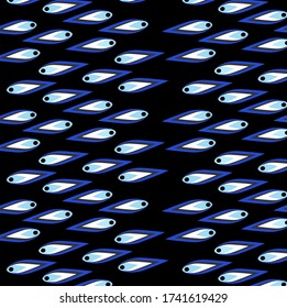 Patrón de lágrimas. Ojos estilizados. Amuletas