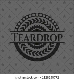 Teardrop realistic dark emblem