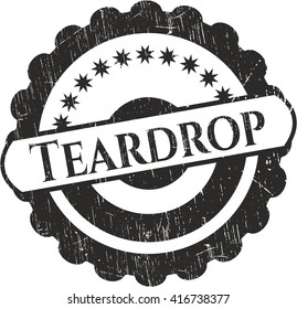 Teardrop rubber grunge stamp