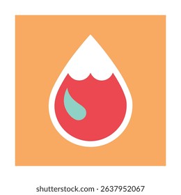 Teardrop Shaped Candy Drop Icon