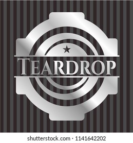 Teardrop silver emblem or badge