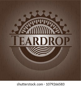  Teardrop wood emblem. Retro