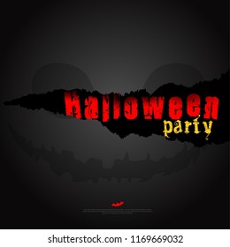 Teared paper for Halloween Layout/Cover. Minimalist Creative Design Concept. Stock Vector Illustration. Modern and Abstract Background