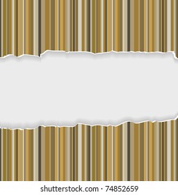 Teared paper with place for your own text. Vector