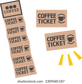 Teared tickets of coffee shop