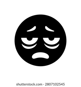 Tearful Sadness Regret Icon Icon Isolated On White Background
