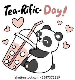 Tea-riffic Day: A Sweet Treat Vector Design