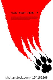 tearing claws predator with space for your text