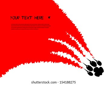 tearing claws predator with space for your text