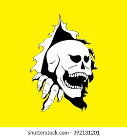 tearing skull / vector skull