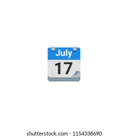 Tear-Off Calendar Vector Flat Icon