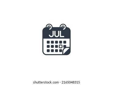 Tear-Off Calendar Vector Isolated Emoticon. Calendar Emoji Icon