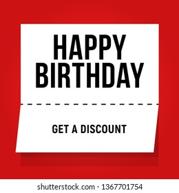 Tear-off outdoor ad, web white banner on red background. Vector illustration.