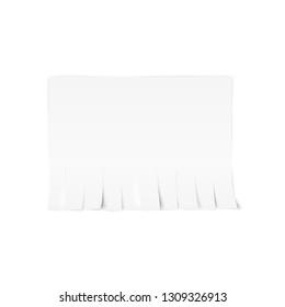 Tear-off paper template. White advertisement paper on white background. Vector illustration