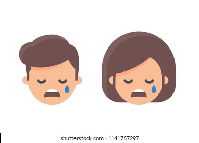 Tears emoji male and female character