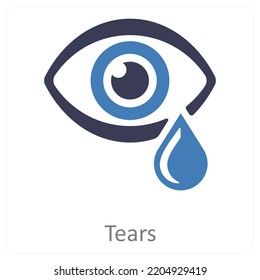 Tears And Eyes icon concept