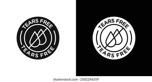 Tears free icon logo set vector